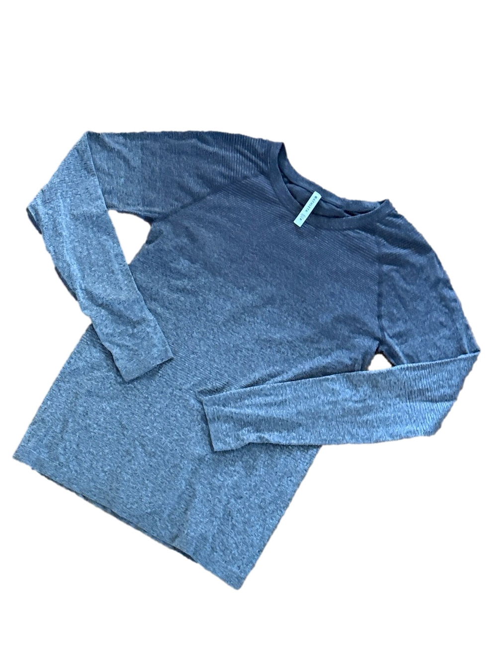 Athleta Gray Ombré Momentum Seamless Long Sleeve  Top | Size Medium
